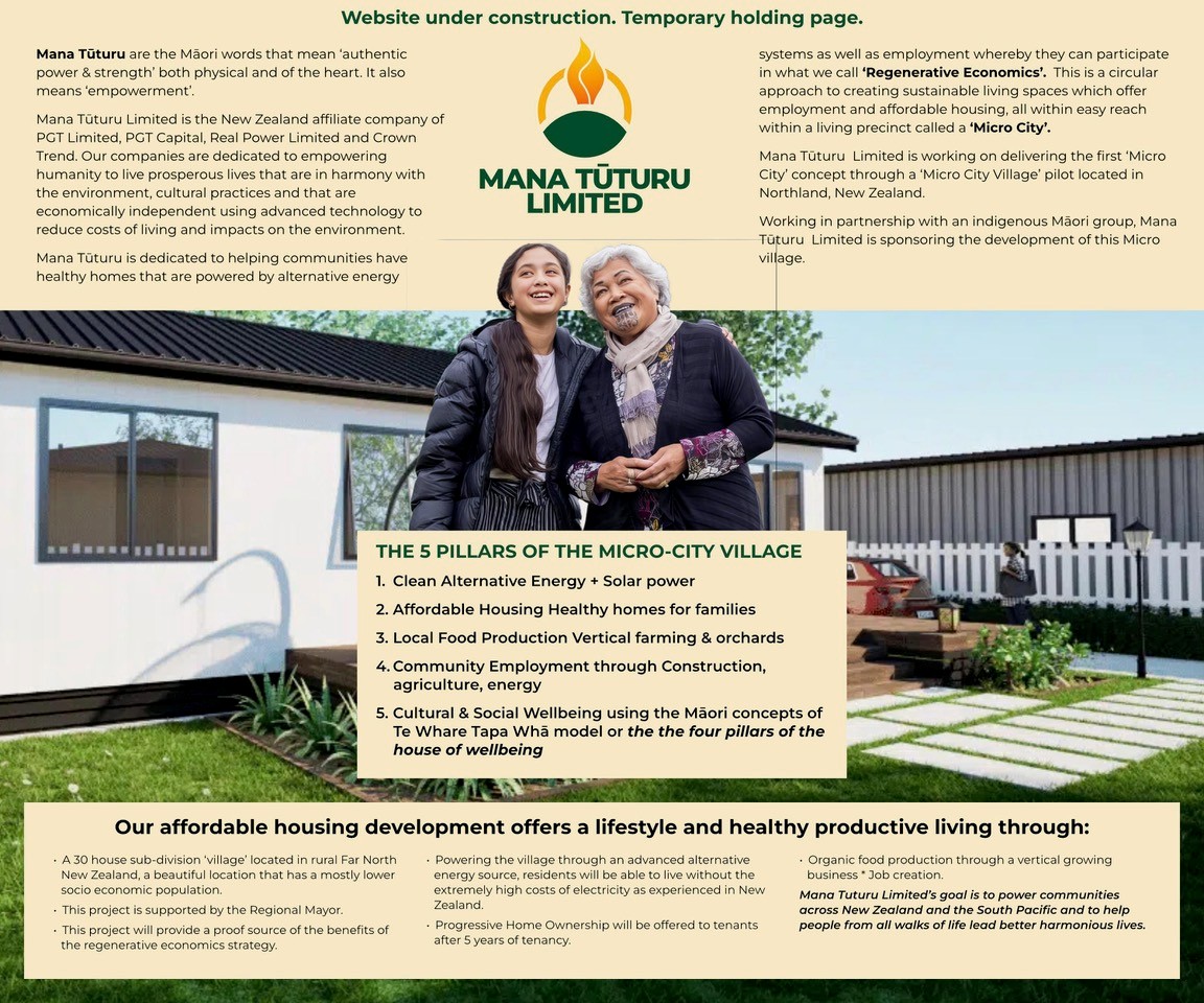 Mana Tuturu Limited temporary holding page